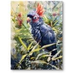 Obraz akwarela do salonu zwierzęta papugi realistyczny zielono-czerwony Obraz akwarela do salonu zwierzęta papugi realistyczny zielono-czerwony