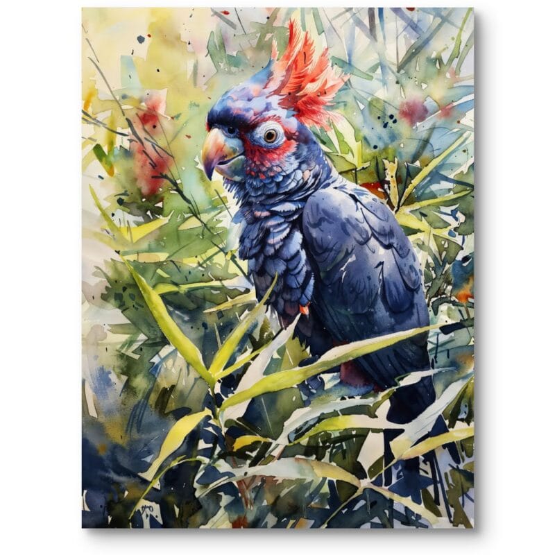 Obraz akwarela do salonu zwierzęta papugi realistyczny zielono-czerwony Obraz akwarela do salonu zwierzęta papugi realistyczny zielono-czerwony