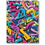 Obraz do salonu industrialnego street art graffiti różowo-niebieski Obraz do salonu industrialnego street art graffiti różowo-niebieski