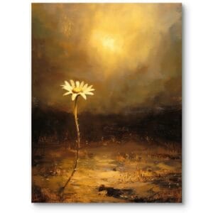 Obraz do salonu klasyczny krajobraz słonecznik w złotym zachodzie słońca ciepłe kolory