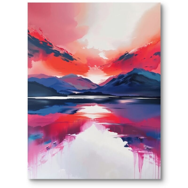 Obraz-do-salonu-nowoczesnego-krajobrazy-pejzaze-gorski-zachod-slonca-zb3-1812 Obraz do salonu nowoczesnego krajobrazy pejzaże górski zachód słońca czerwono-niebieski