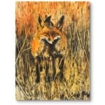 obraz-do-salonu-rustykalny-dwa-lisy-w-lesie-realizm-pomaranczowo-zolty-zb3-1470 Obraz do salonu rustykalny dwa lisy w lesie realizm pomarańczowo-żółty