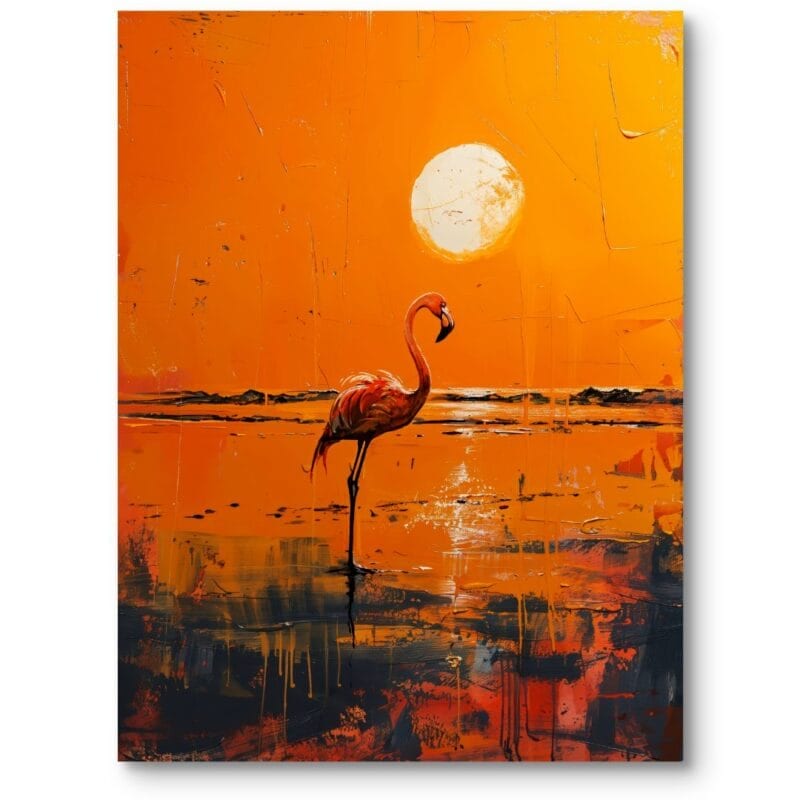 Obraz do salonu zachody słońca natura flamming nowoczesny pomarańczowo-żółty