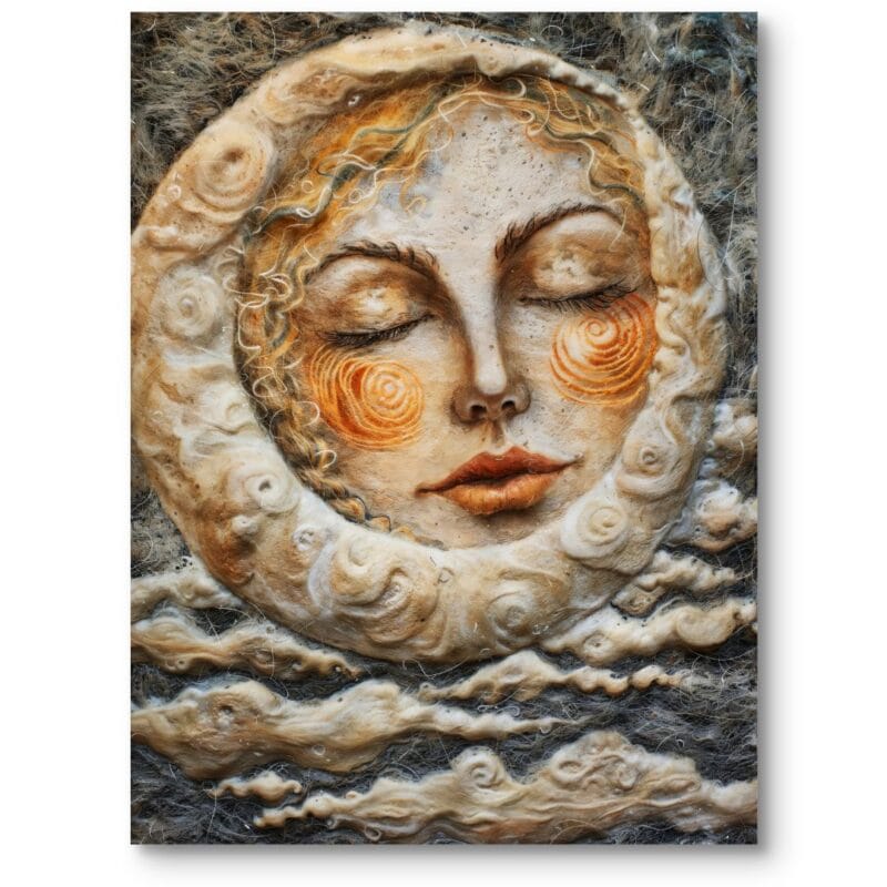 Obraz do sypialni nowoczesny twarz kobiety boho beżowo-pomarańczowy Obraz do sypialni nowoczesny twarz kobiety boho beżowo-pomarańczowy