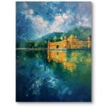 Obraz na płótnie do salonu klasycznym krajobrazy pejzaże woda impresjonizm niebiesko-zielony Obraz na płótnie do salonu klasycznym krajobrazy pejzaże woda impresjonizm niebiesko-zielony
