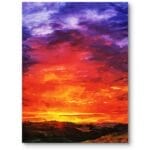 Obraz na płótnie do salonu krajobrazy pejzaże zachód słońca nowoczesny czerwon-pomarańczowy Obraz na płótnie do salonu krajobrazy pejzaże zachód słońca nowoczesny czerwon-pomarańczowy