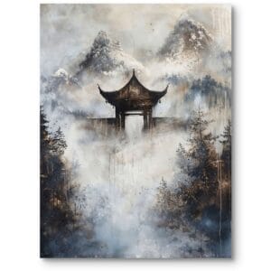 Obraz na płótnie do sypialni krajobrazy pejzaże i widoki góry świątynia zimny