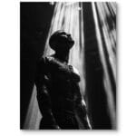 Plakat do salonu loft ludzie mężczyzna realistyczny czarno-biały