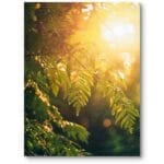 Plakat do salonu natura rośliny zielone liście nowoczesny zielono-żółty