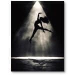 Plakat do salonu nowoczesny tancerka balet czarno-biały