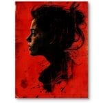 Plakat eklektyczny portret kobiety czarno-czerwony do nowoczesnego wnętrza Plakat eklektyczny portret kobiety czarno-czerwony do nowoczesnego wnętrza