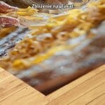 żółty beżowy brązowy realistyczny plakat na ścianę do kuchni i jadalni Plakat kulinaria gotowanie makaron do kuchni