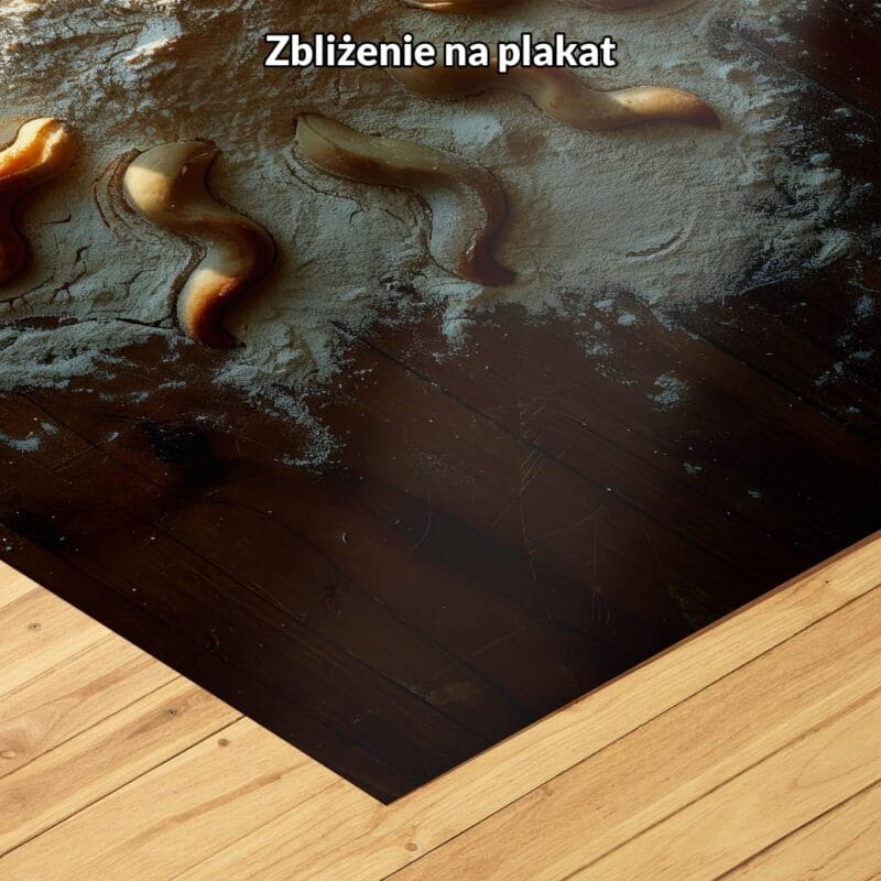 Plakat do kuchni półksiężycowe pieczywo i słońce