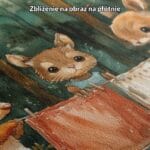 zb3-1023-5nk brązowy zielony pomarańczowy realistyczny plakat na ścianę