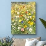 Obraz do salonu łąka pełna kwiatów