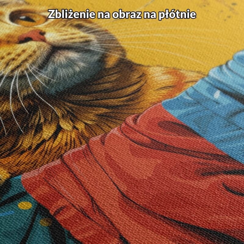 żółty pomarańczowy niebieski realistyczny plakat na ścianę do sypialni