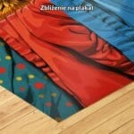 Plakat do pokoju dziecka kot na żółtym tle