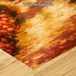 pomarańczowy zielony czerwony realistyczny obraz na ścianę do sypialni