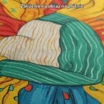 zb3-1043-5nk żółty niebieski czerwony abstrakcyjny plakat na ścianę