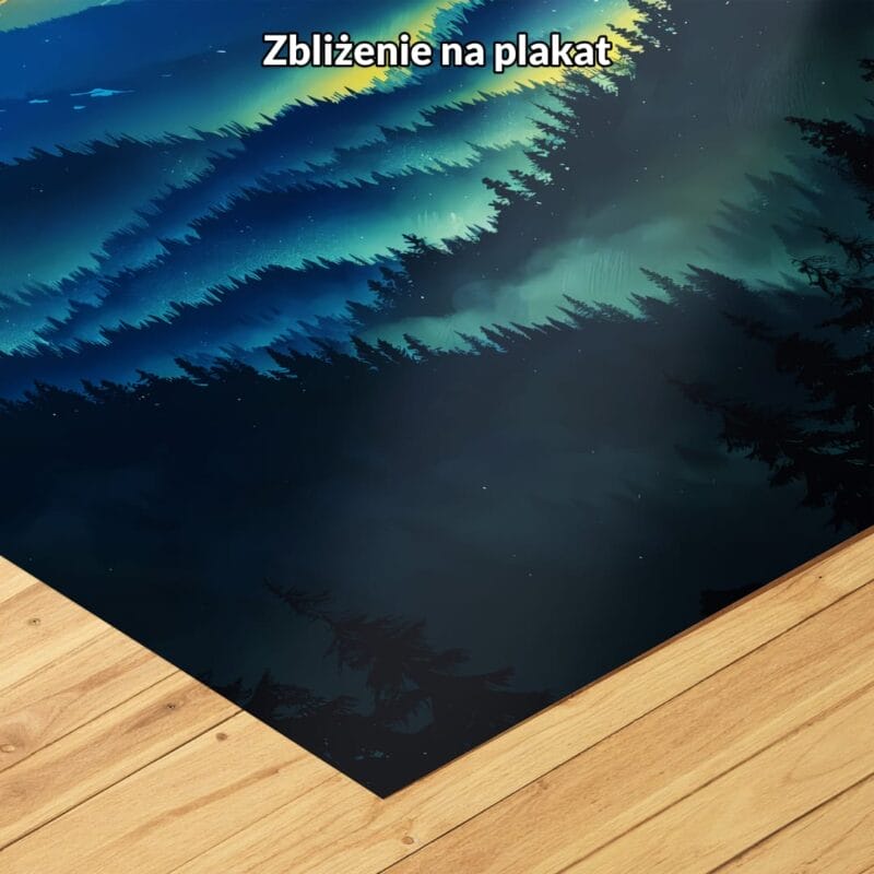 Plakat krajobraz górski o zachodzie słońca do salonu