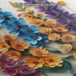 Obraz kolorowe kwiaty w technice quillingu do salonu