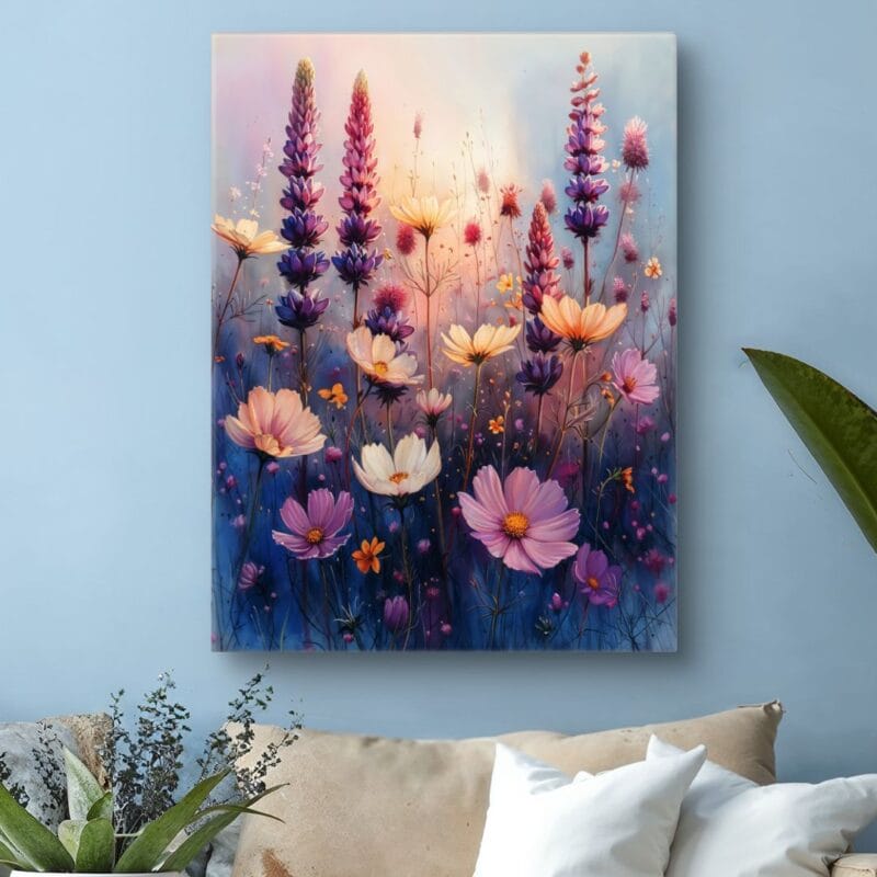 Obraz olejny natura i rośliny kwiaty ogrody do salonu