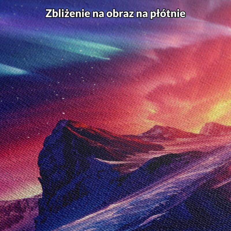 Obraz natura zorza polarna góry jezioro do salonu