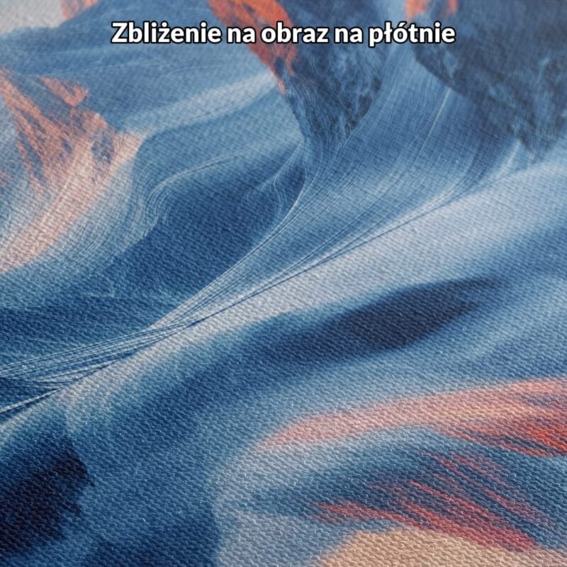 niebieski pomarańczowy biały realistyczny plakat na ścianę do biura i pracy