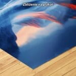 Plakat zimowy pejzaż górski realistyczny nowoczesny