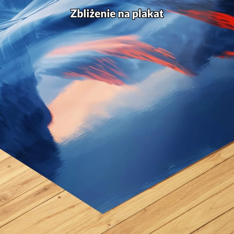 Plakat zimowy pejzaż górski realistyczny nowoczesny