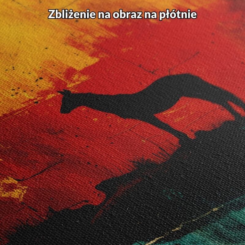 Obraz wilk na tle zachodu słońca do salonu