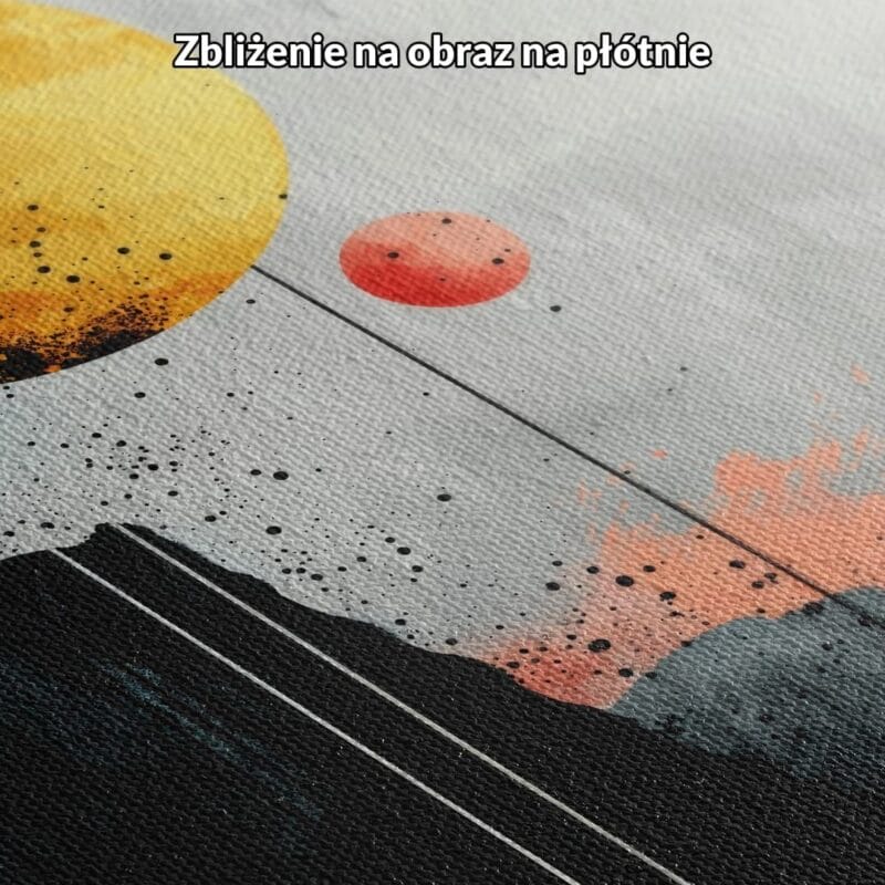 szary pomarańczowy czarny częściowo abstrakcyjny plakat na ścianę do biura i pracy