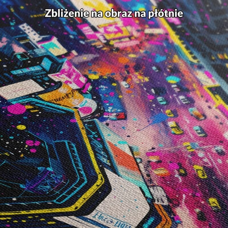 Obraz miasto nocą Nowy Jork pop-art