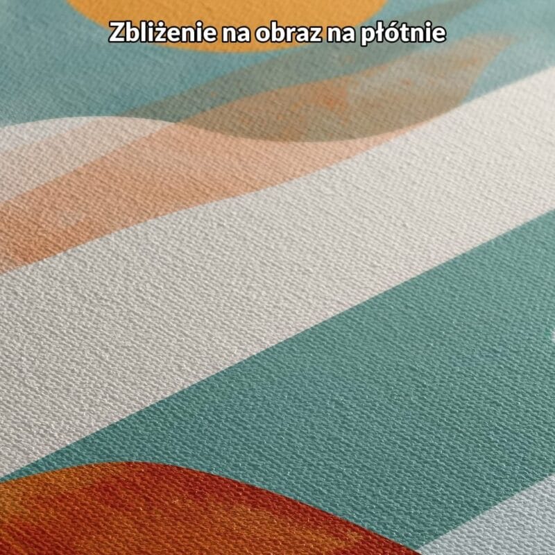 zielony pomarańczowy beżowy abstrakcyjny plakat na ścianę do sypialni