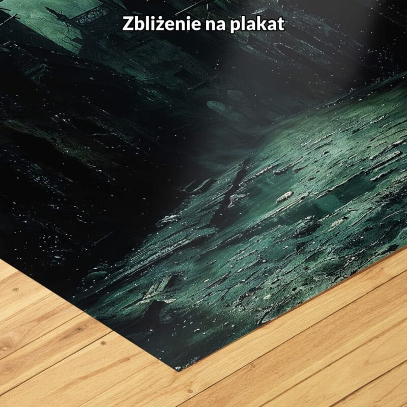 zielony czarno-biały szary realistyczny obraz na ścianę do gabinetu