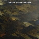 Obraz tajemnicze miasto nocą do salonu vintage