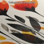 czerwony żółty czarny częściowo abstrakcyjny plakat na ścianę do sypialni