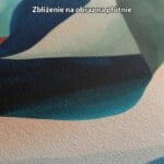 zb3-1200-5nk niebieski biały czerwony abstrakcyjny plakat na ścianę do sypialni