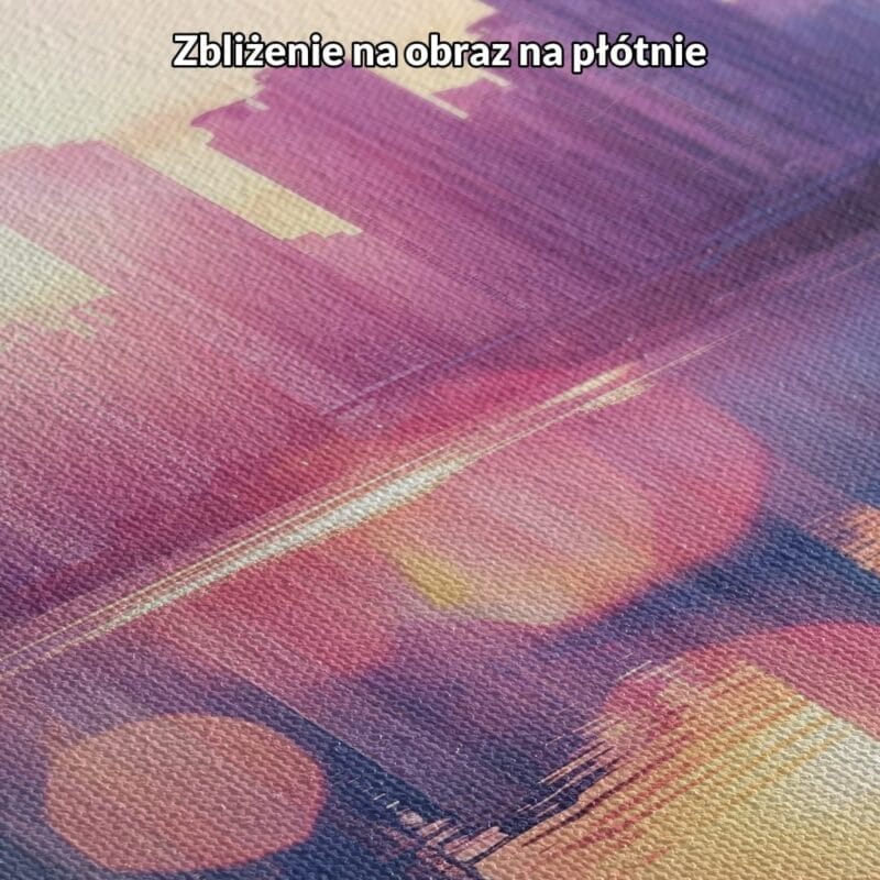 różowy pomarańczowy fioletowy częściowo abstrakcyjny plakat na ścianę do biura i pracy