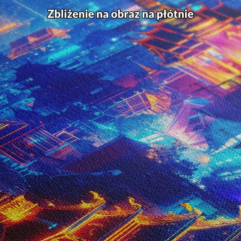 niebieski pomarańczowy fioletowy realistyczny plakat na ścianę do biura i pracy