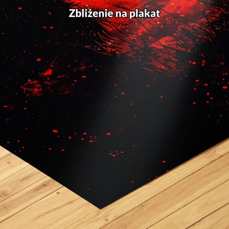 Plakat lew w kosmosie do salonu