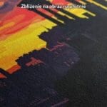 zb3-1234-5nk pomarańczowy fioletowy czarny częściowo abstrakcyjny plakat na ścianę do sypialni