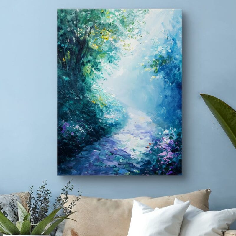 Obraz las pejzaż leśna ścieżka olej na płótnie