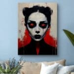 Obraz portret kobiety w surrealistycznym stylu Obraz portret kobiety w surrealistycznym stylu