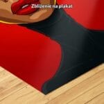 czerwony brązowy czarny częściowo abstrakcyjny plakat na ścianę do sypialni Plakat portret kobiety pop art do salonu