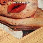 czerwony beżowy brązowy realistyczny obraz na ścianę do sypialni