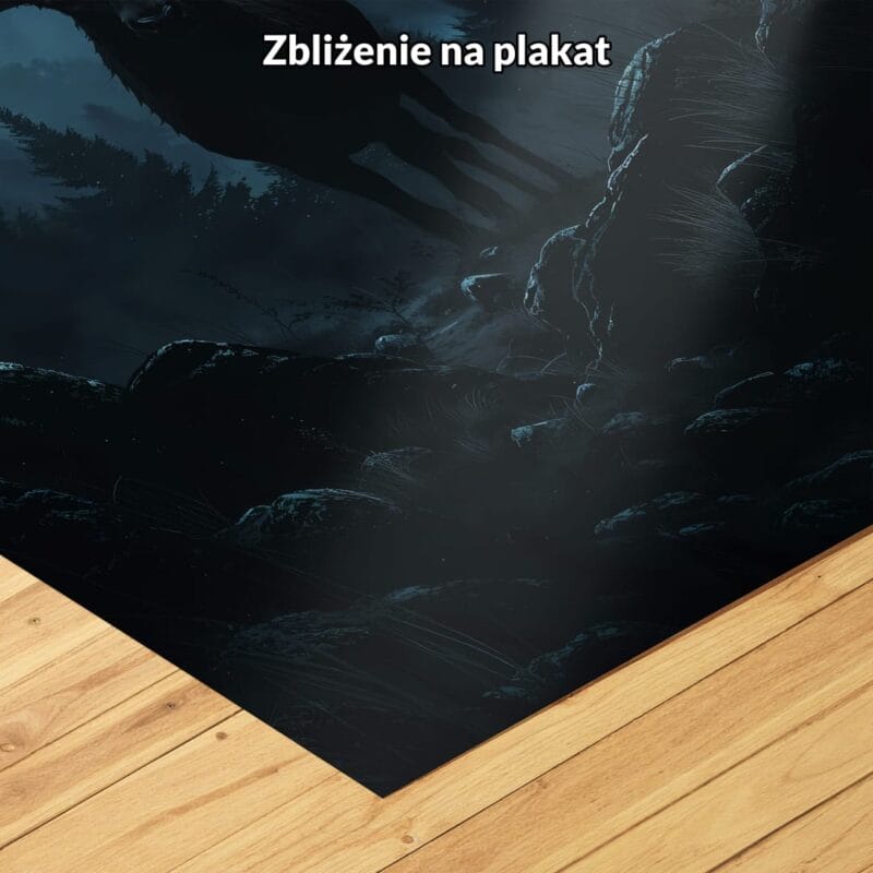 Plakat zwierzęta leśne jeleń noc do salonu