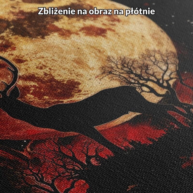 czarny czerwony żółty częściowo abstrakcyjny plakat na ścianę do sypialni