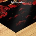 Plakat do salonu jeleń na tle pełnego księżyca
