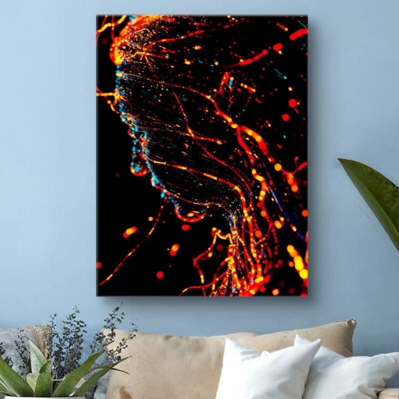 Plakat abstrakcyjne światło w ruchu do salonu